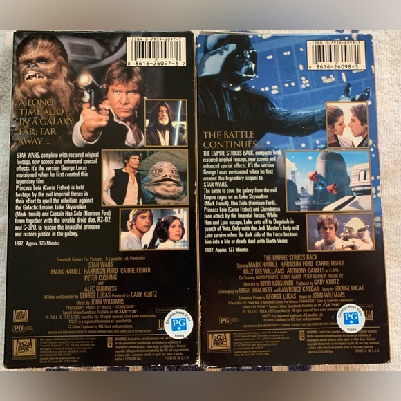 Star Wars + Empire Strikes back on Special Edition VHS! Excellent condition' - Picture 2 of 2